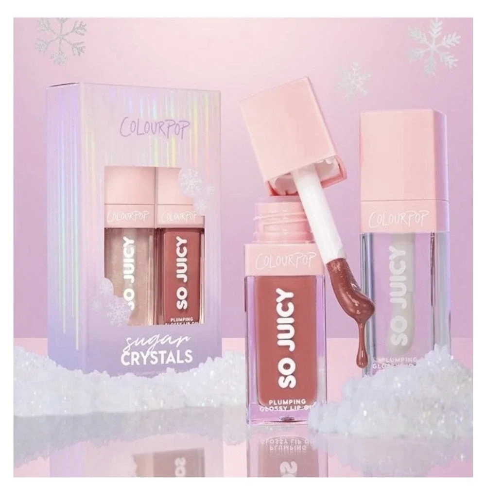ColourPop Sugar Crystals So‎ Juicy Plumping Glossy Lip Oil Duo New in Box